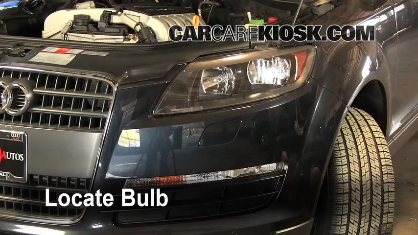 2009 Audi Q7 Premium 3.6L V6 Luces Faro delantero (reemplazar foco)
